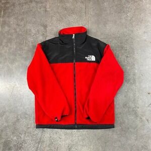 The North Face Red Fleece Full Zip Jacket Waterproof Breathable Men's Sz S